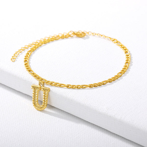 26 English alphabet anklets