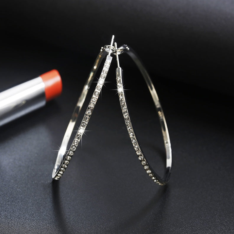 New Korean fashion earrings Simple personality hollow earrings ring ring earrings earrings