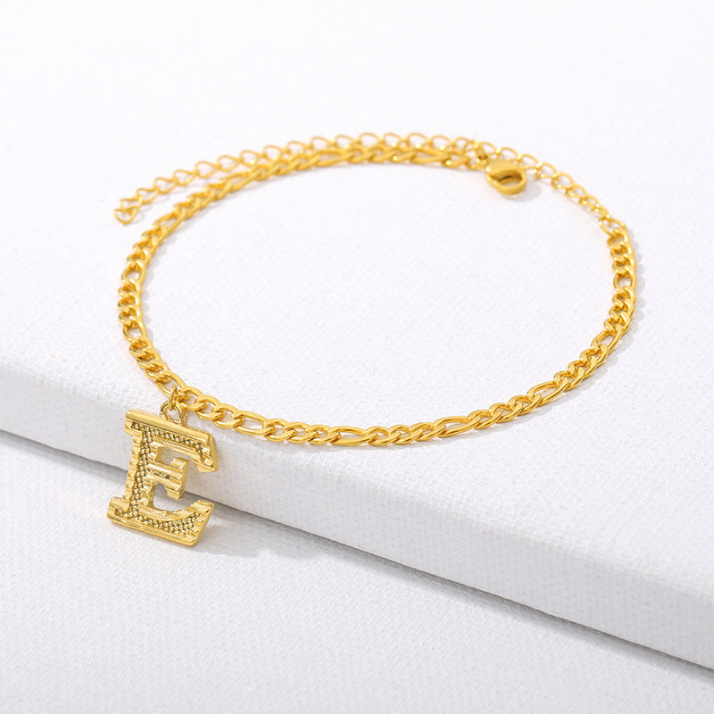 26 English alphabet anklets