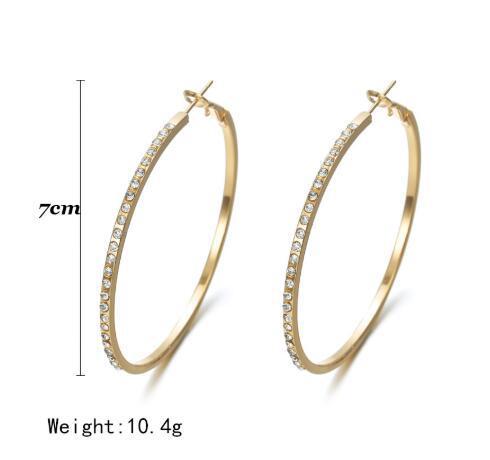 New Korean fashion earrings Simple personality hollow earrings ring ring earrings earrings