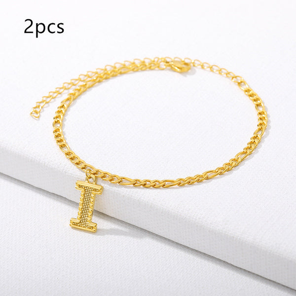 26 English alphabet anklets