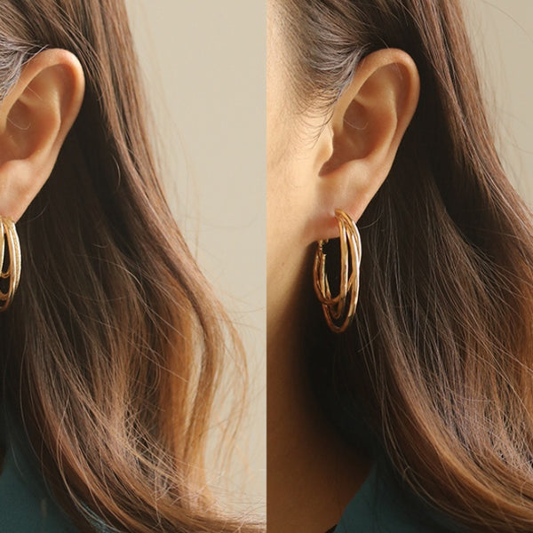 Gold-plated earrings earrings