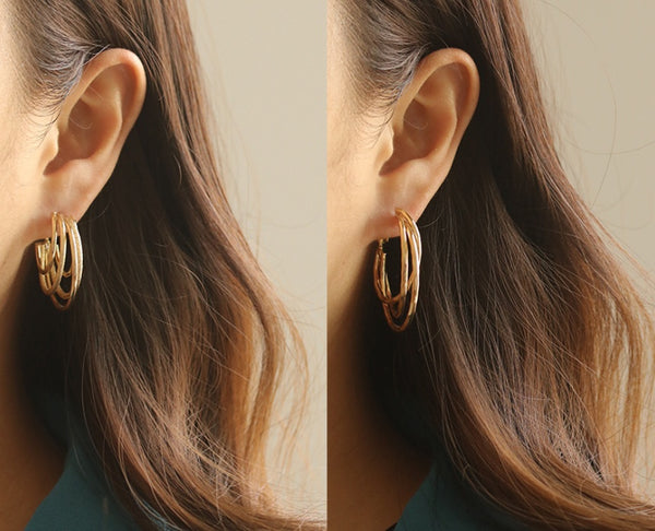 Gold-plated earrings earrings