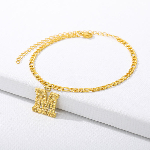 26 English alphabet anklets