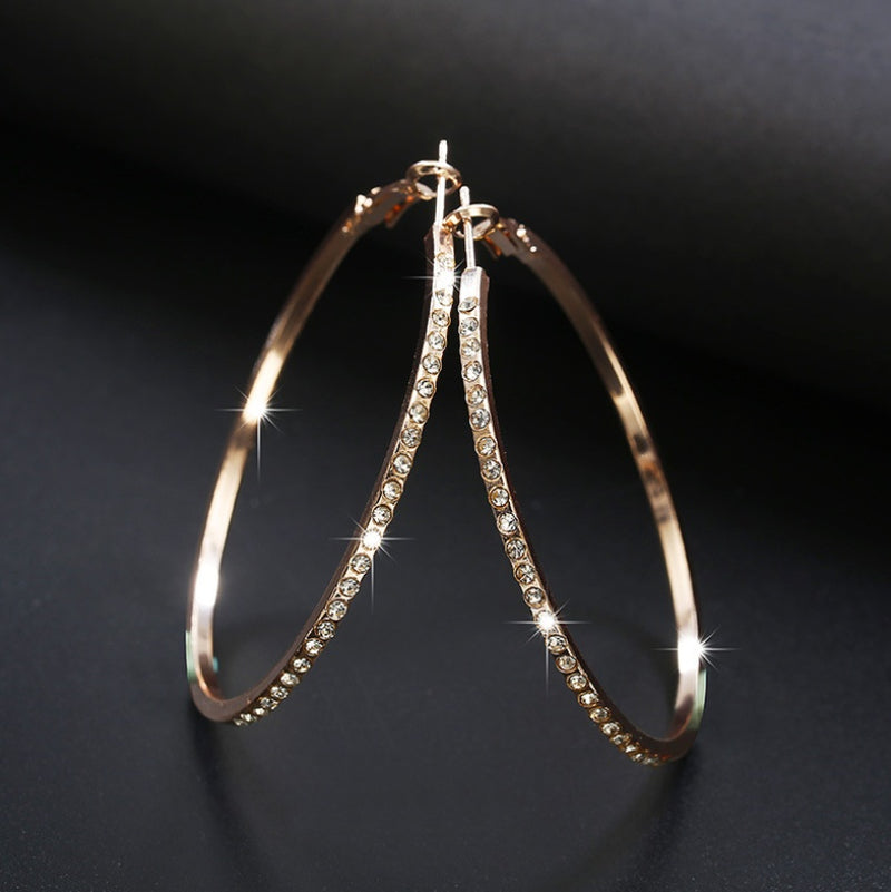 New Korean fashion earrings Simple personality hollow earrings ring ring earrings earrings