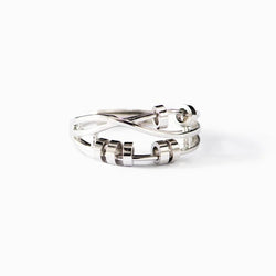 S925 Silver Drive Away Your Anxiety Layer Bead Ring For Women