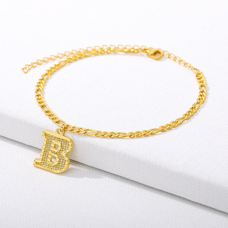 26 English alphabet anklets