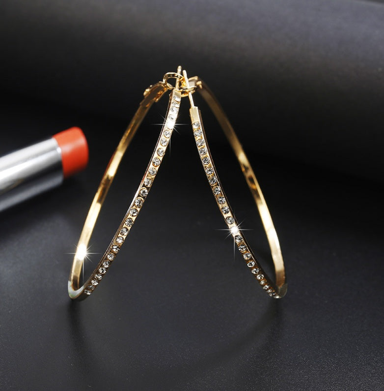 New Korean fashion earrings Simple personality hollow earrings ring ring earrings earrings