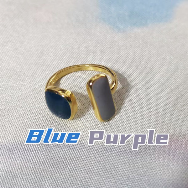 Elegant Women With Geometric Dripping Rings