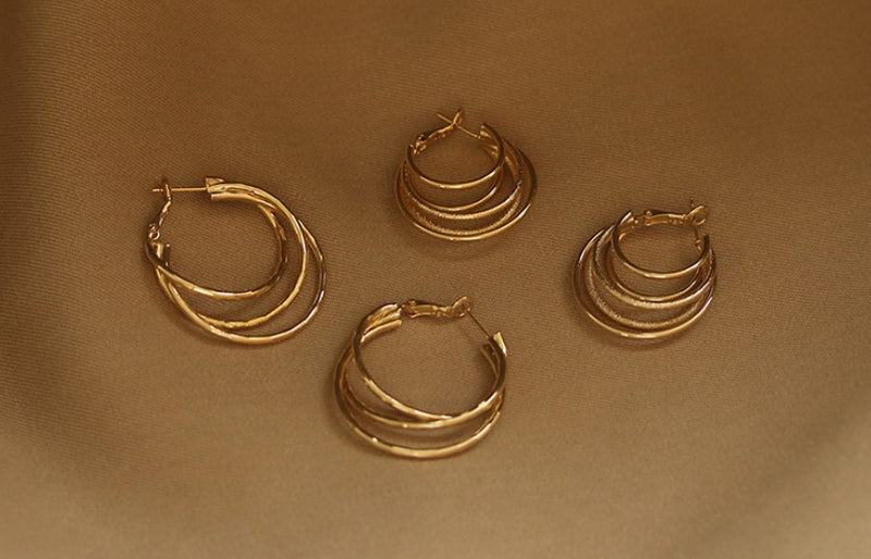 Gold-plated earrings earrings