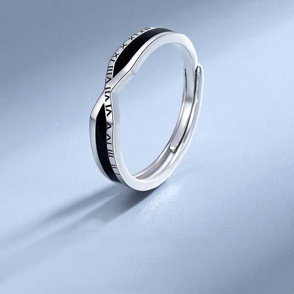 Time Hourglass Ring For Men Hip-hop Fashion