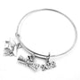 Graduate Cap Charm Bracelet Stainless Steel Adjustable Bangles For Women Graduation Jewelry Accessories